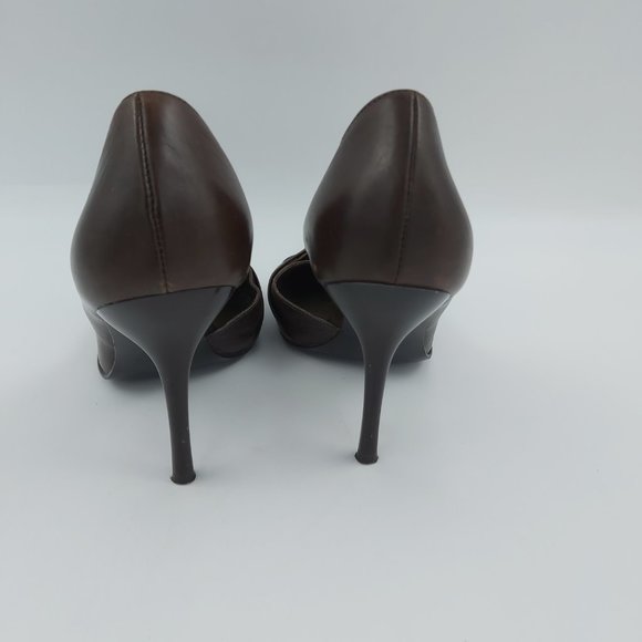 Aldo Leather Brown Stiletto 4 inch High Heel Shoes Pointed Toe Women Size 37-6.5 - Picture 3 of 16